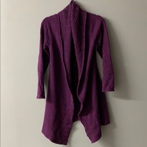 M PURPLE LONG CARDIGAN